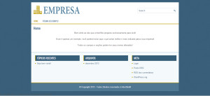 Um modelo de site objetivo!